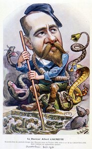 Dr. Calmette - Caricature par Moloch, dans « Chanteclair », fév. 1909