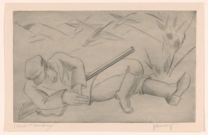 Chasseur endormi - Mommie Schwarz (signed by artist)