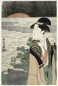 Jeune femme au lever du soleil - Momokawa Chôki