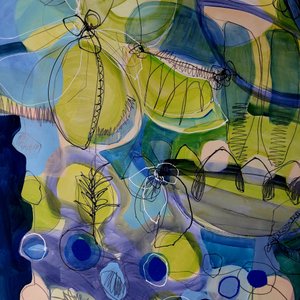 Flux abstrait du jardin