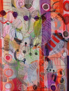 Couches abstraites aux couleurs vives