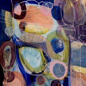 Formes abstraites organiques aux couleurs vives