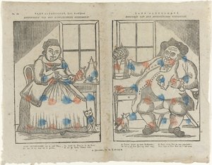 Trijn Antijddorst, Geb: Koffijlief. / Chef des sœurs du café. / Hans Altyddorst. / Chef des buveurs de bière