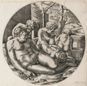 Bacchus et Putti - Monogrammist B