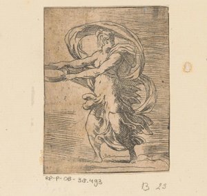 Jeune femme avec plateau - Monogrammist FP (Italië; 16e eeuw)