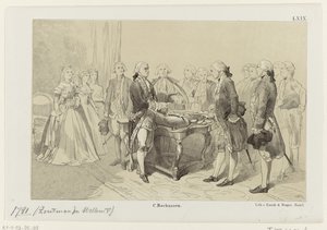 Guillaume V honore les héros de la bataille navale de Doggersbank, 1781 - Monogrammist IHM