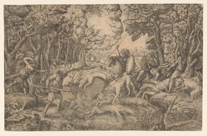 Chasse au sanglier de Calydon - Monogrammist IQV