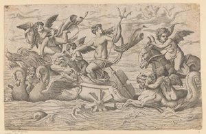Vénus sur un char tiré par deux cygnes