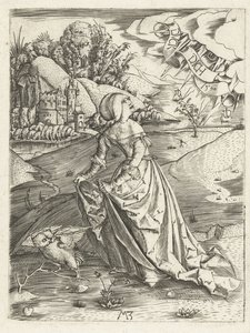 La femme avec le hibou - Monogrammist MZ