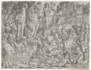 Allégorie du triomphe de la lune (Luna) - Monogrammist PP (graveur)