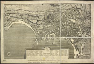 Carte de Naples, Pianta della citta di Napoli ... M.L. Jolivet ... belin. [sic] et sclp. 1755 - Morise Lewes Jolivet