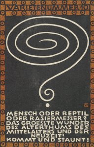 Numéro de variété 10 : Homme ou reptile ou rasoir, 1907