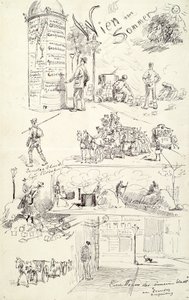 Types viennois 1885 (Vienne en été) - Moritz Ledeli