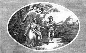 La reine Margaret présentant son fils à un voleur pour protection
