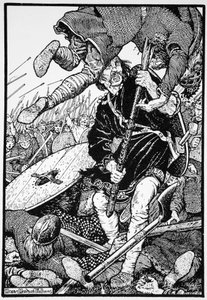 Thorolf tue le comte Hring à Brunanburgh - Morris Meredith Williams