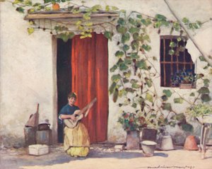 Une cour, Séville, 1903 - Mortimer L Menpes