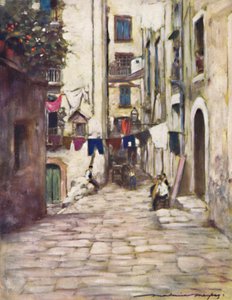 Une rue à Naples, 1903 - Mortimer L Menpes