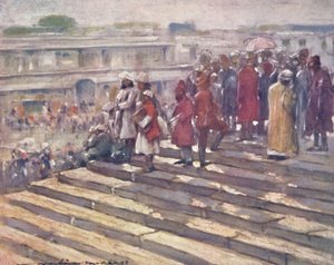 Sur les marches de la mosquée Jumma, 1903