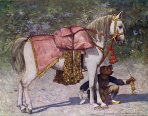 Un célèbre cheval mené dans la suite du Rao de Cutch