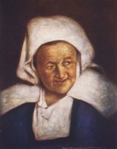 Une vieille femme (lithographie en couleur) - Mortimer Ludington Menpes