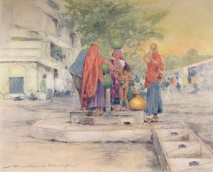 Près de la fontaine, Jeypore, 1905 - Mortimer Ludington Menpes