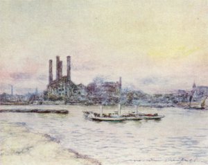 Depuis le pont de Battersea - Mortimer Ludington Menpes