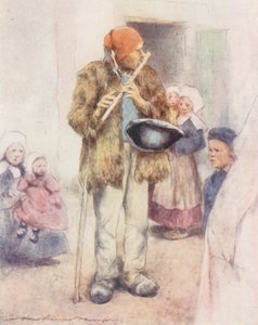 Le joueur de cornemuse aveugle - Mortimer Ludington Menpes