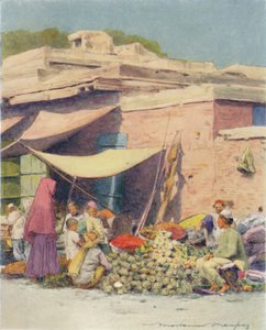 Marché aux légumes, Delhi, 1905 - Mortimer Ludington Menpes