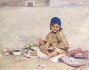 Enfants du monde : Cachemire, assis tranquillement - Mortimer Ludington Menpes