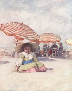 Les Enfants du Monde : Français, Sur la plage à Trouville - Mortimer Ludington Menpes