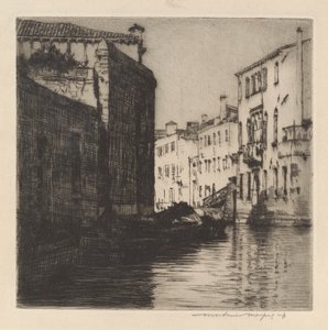 Un canal arrière, Venise (Palais) - Mortimer Menpes