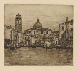 Grand Canal montrant la tour de Saint Geremia - Mortimer Menpes