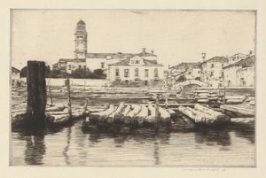 Rive boisée de la Brenta - Mortimer Menpes