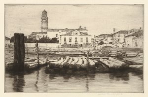 Rive boisée de la Brenta - Mortimer Menpes