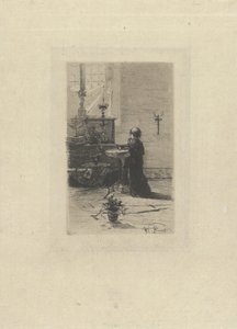 Enfant de chœur agenouillé - Mosè di Giosuè Bianchi