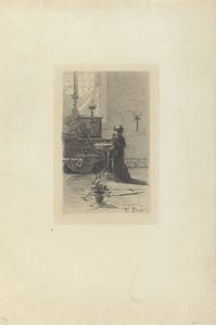 Enfant de chœur agenouillé