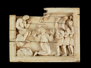 La lapidation de Saint Étienne, vers 1100 - Mosan School