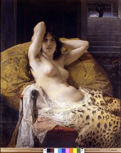 Cléopâtre (-69 - -30). Peinture de Mosè Bianchi. XIXe siècle. Milan Civica raccolta d