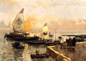 Bateaux à charbon à Chioggia - Mose Bianchi