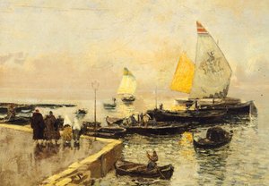 Bateaux à charbon à Chioggia - Mose Bianchi