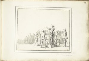 Crieur sur une place de marché