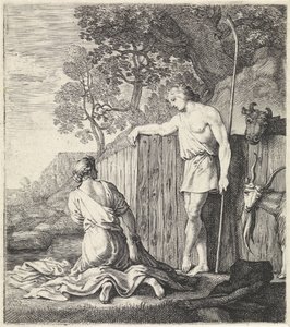 Lavandière et berger près d