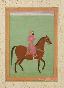 Un amir moghol à cheval, vers 1670-80, du Grand Album Clive - Mughal School