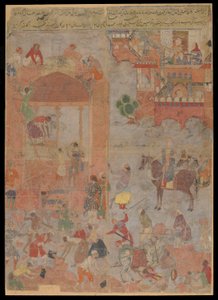 Anushirvan pose les fondations de Ctésiphon à une heure propice - Mughal School