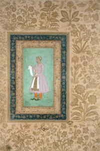 Portrait de Murtaza Khan tenant un parchemin, c.1610