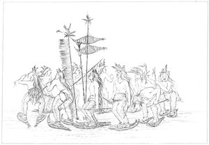 Danse de raquettes des Chippewa, 1841 - Myers and Co