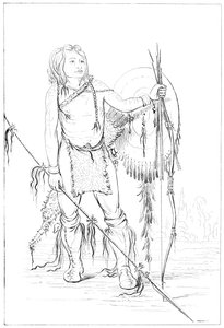 Chef comanche, le grand village comanche, 1841