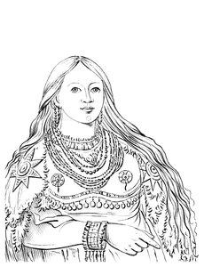 Portrait de Mink, femme amérindienne, 1841