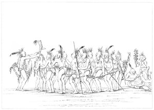 Danse des esclaves, Sac et Fox, Rock Island, Upper Mississippi, 1841