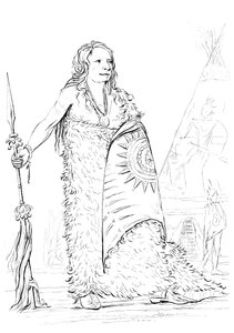 Fumée, chef de la tribu Ponca, 1841 - Myers and Co